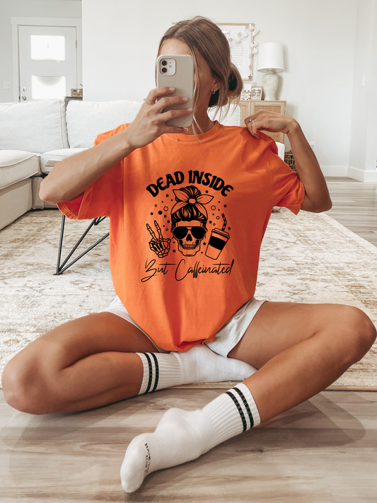 Dead Inside But Caffeinated Graphic