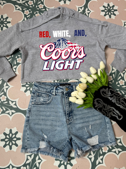 Red White And Coors Light Graphic