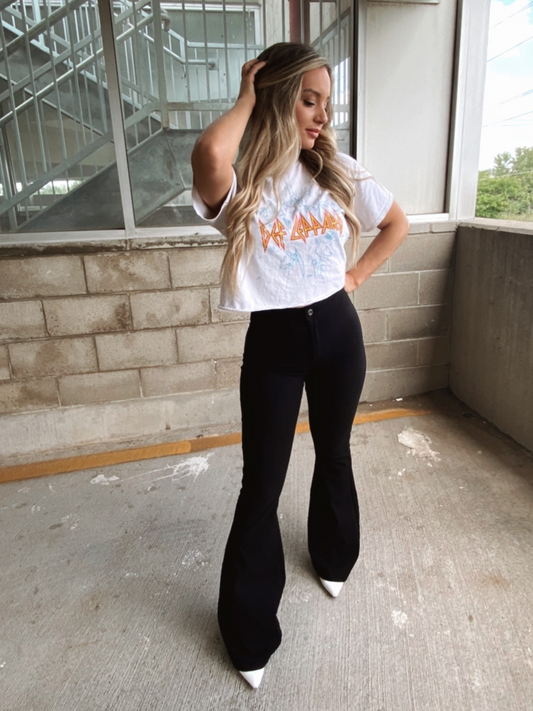 Buy our "Fiona High Waisted Bell Bottom Flare Jeans - Black" online – Willow Boutique Clothing. Shop stylish Fiona High Waisted Bell Bottom Flare Jeans - Black today.