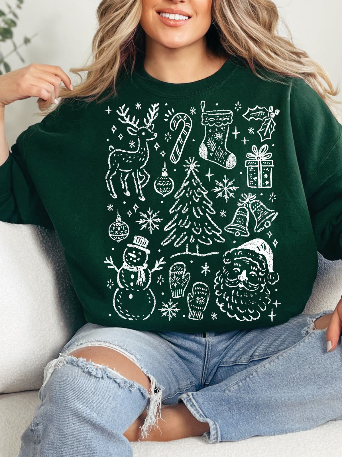 Whimsical Christmas Graphic Crewneck