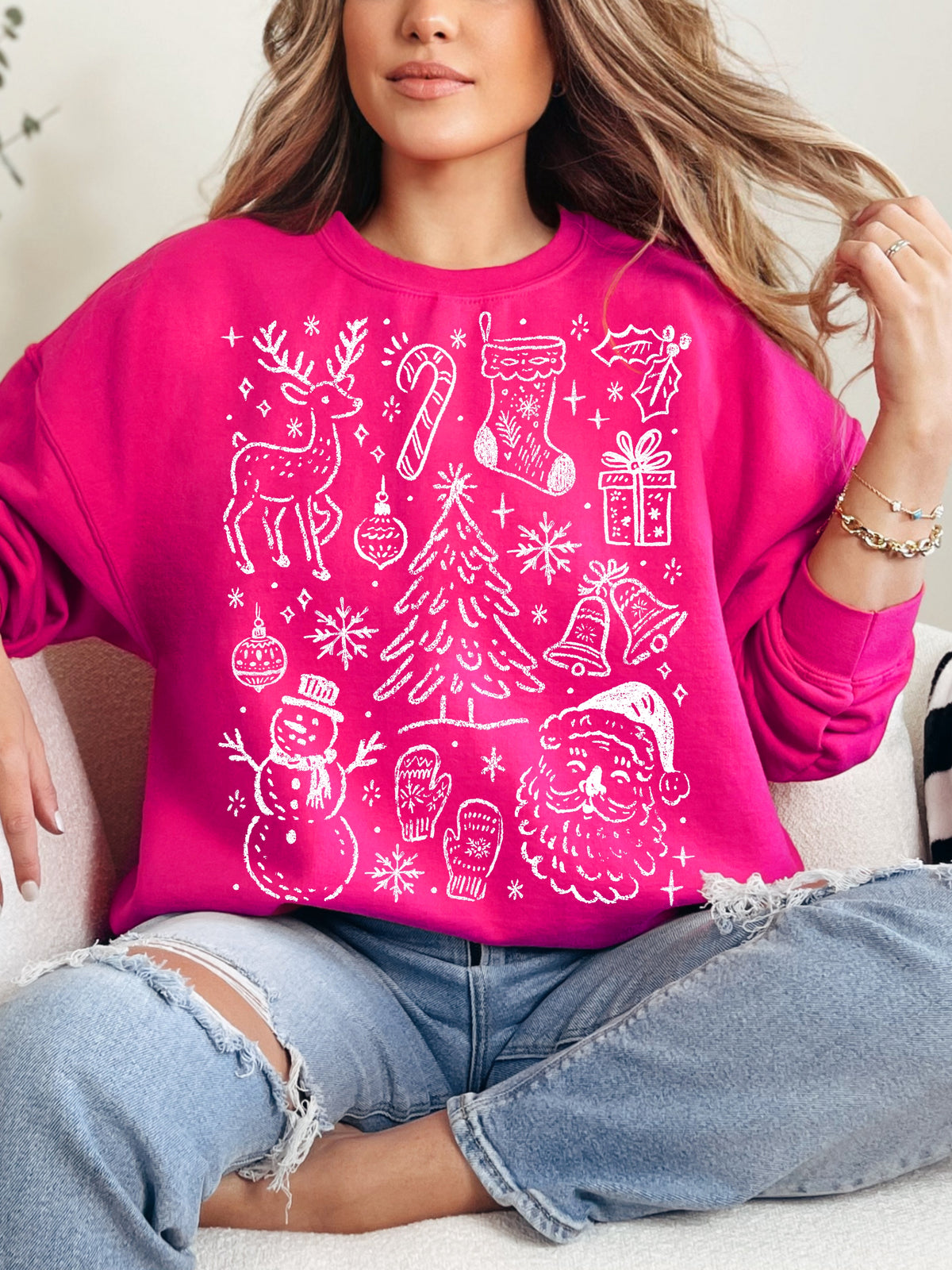 Whimsical Christmas Graphic Crewneck