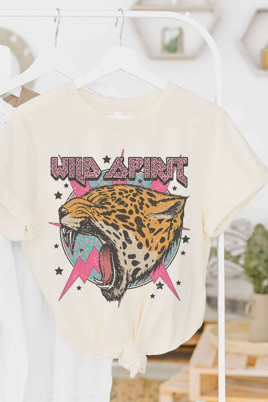 Wild Spirit Lightening Leopard Graphic Tee