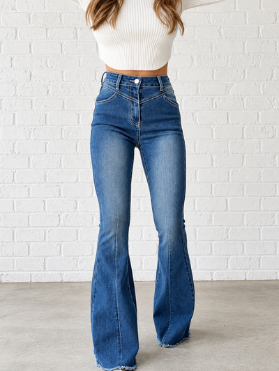 Keep Up Flare Stretchy Acid/Dark Wash Jeans