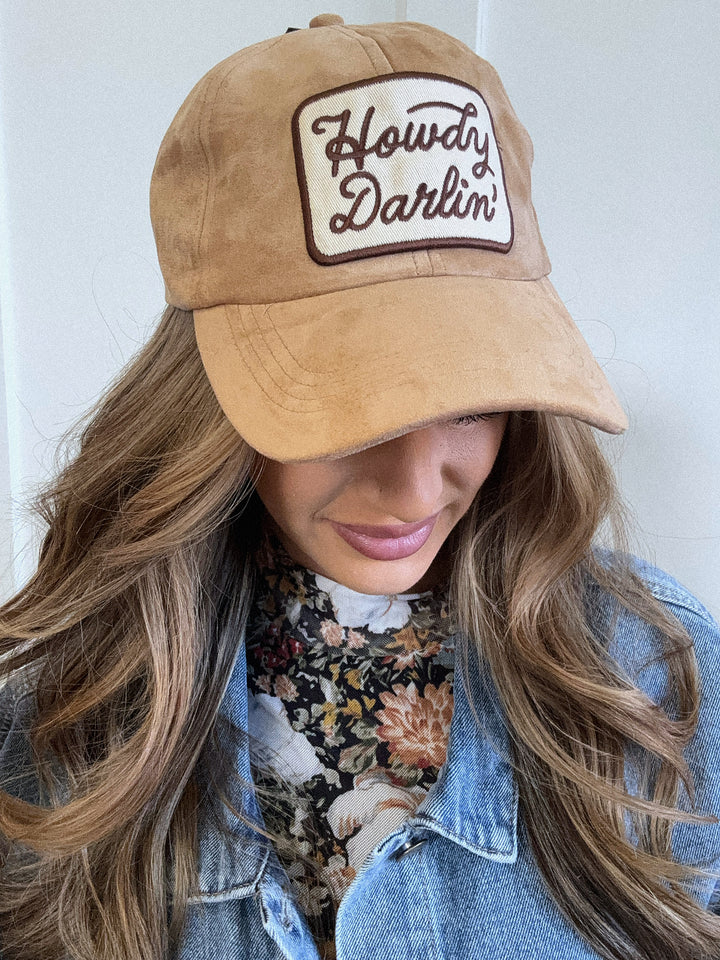 Howdy Darlin' Suede Patch Baseball Cap