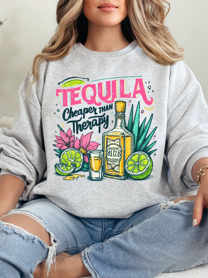 Tequila Cheaper Than Therapy Graphic