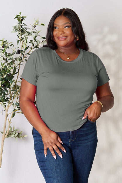 Buy our "Renee Round Neck Short Sleeve T-Shirt" online – Willow Boutique Clothing. Shop stylish Renee Round Neck Short Sleeve T-Shirt today.