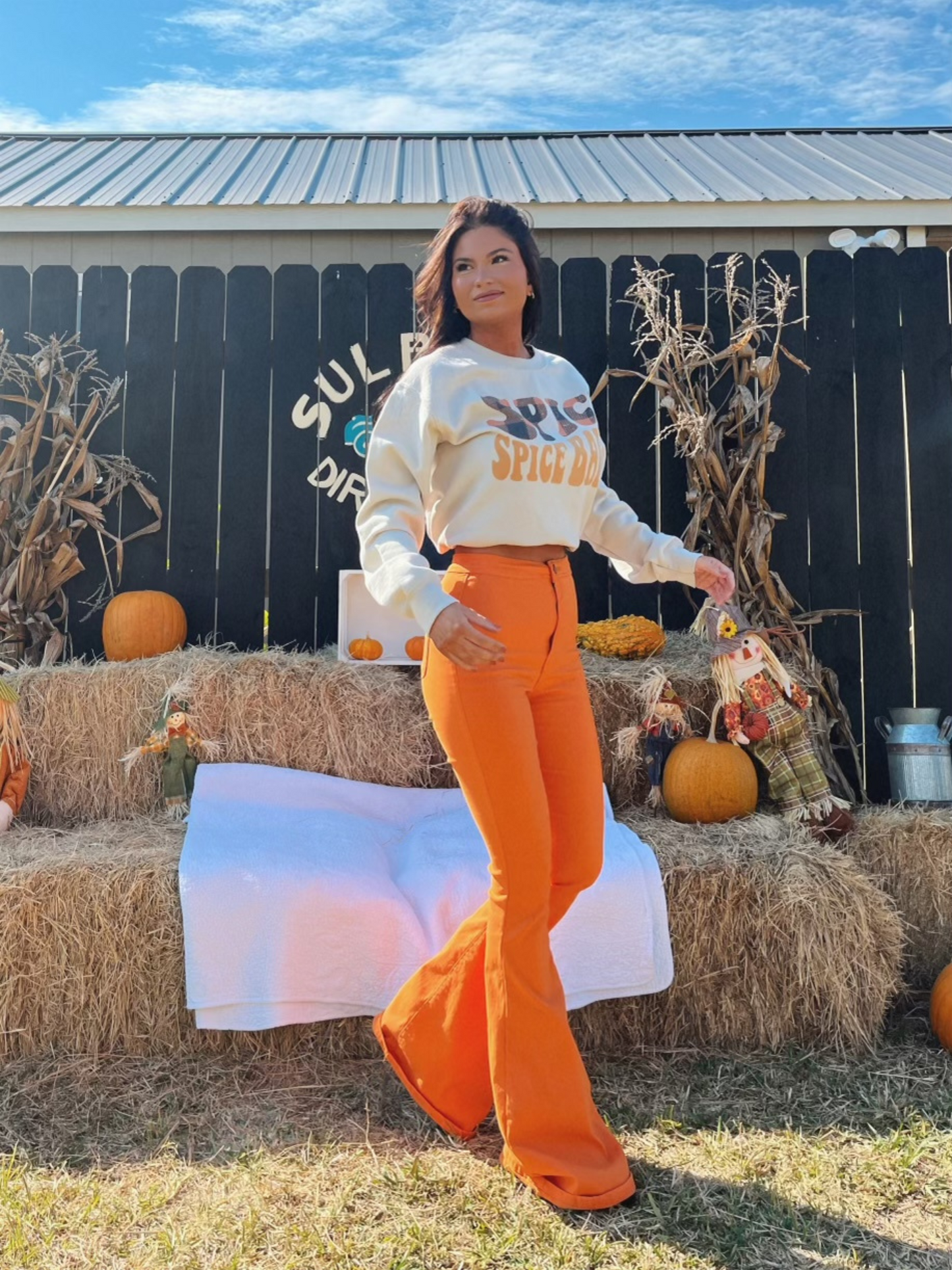 Buy our "Fiona High Waisted Bell Bottom Flare Jeans - Orange" online – Willow Boutique Clothing. Shop stylish Fiona High Waisted Bell Bottom Flare Jeans - Orange today.