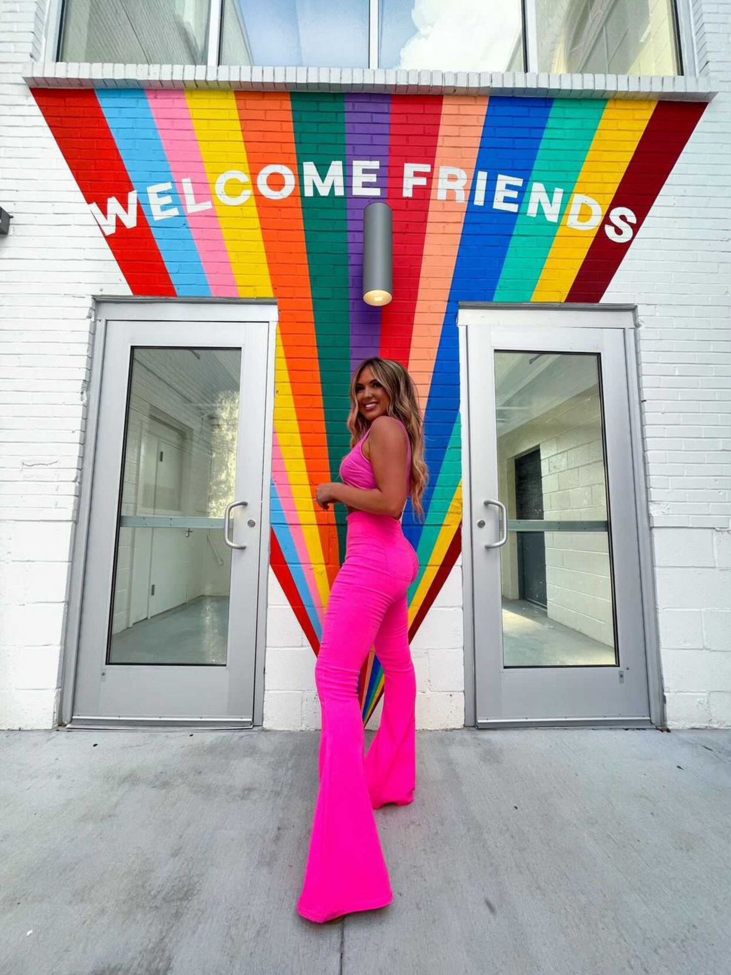 Buy our "Fiona High Waisted Bell Bottom Flare Jeans - Pink" online – Willow Boutique Clothing. Shop stylish Fiona High Waisted Bell Bottom Flare Jeans - Pink today.