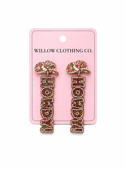 Howdy Cowgirl Hat Drop Earrings