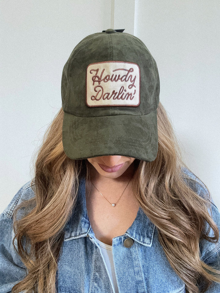 Howdy Darlin' Suede Patch Baseball Cap