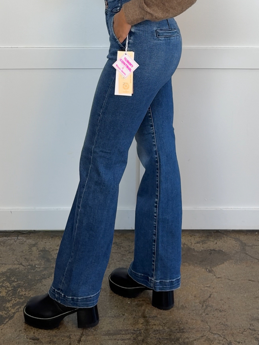 Brooklyn Risen Tummy Control High Rise Bootcut Jeans