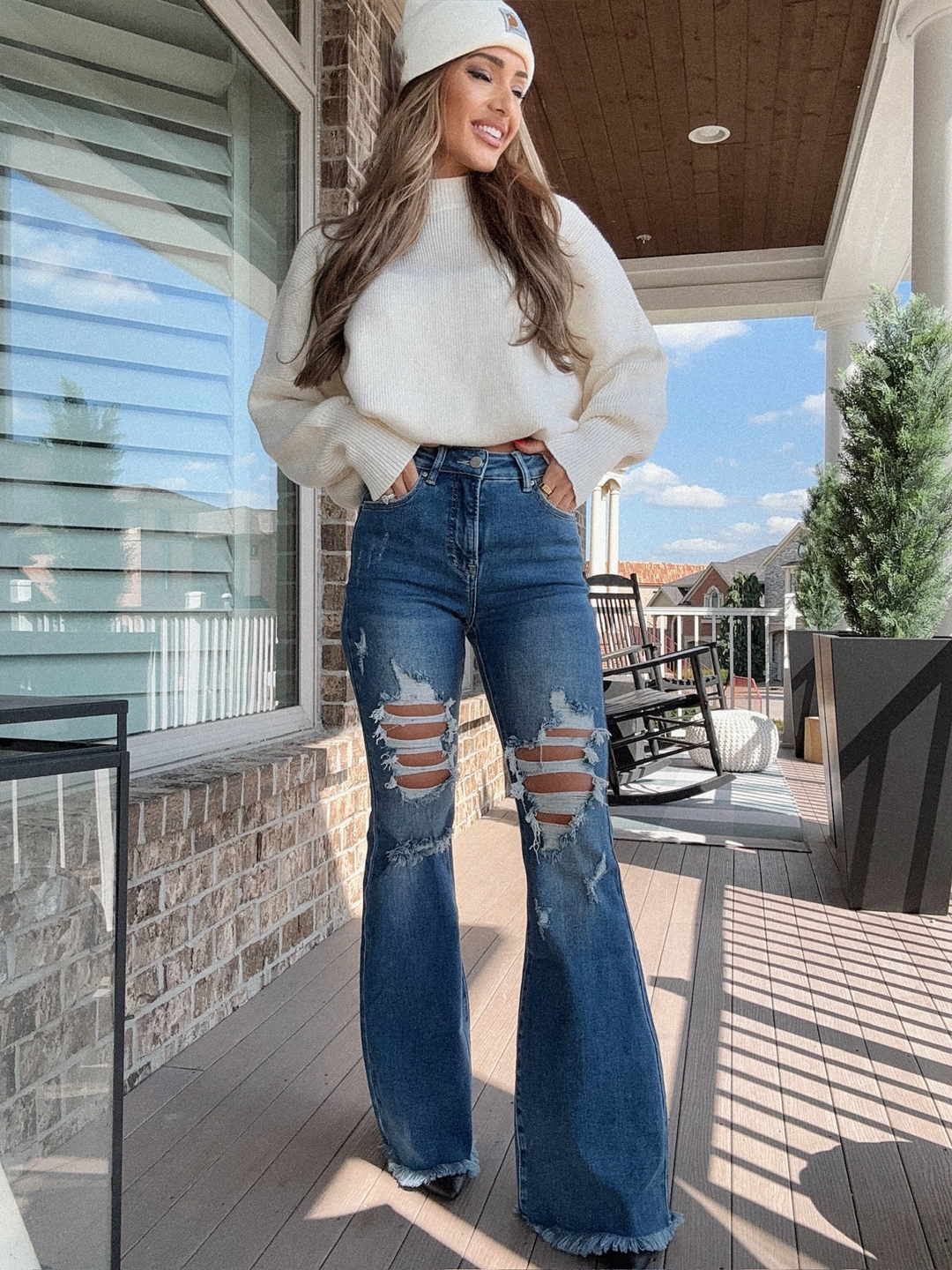 Viral Lainey Tummy Control Flare Jeans