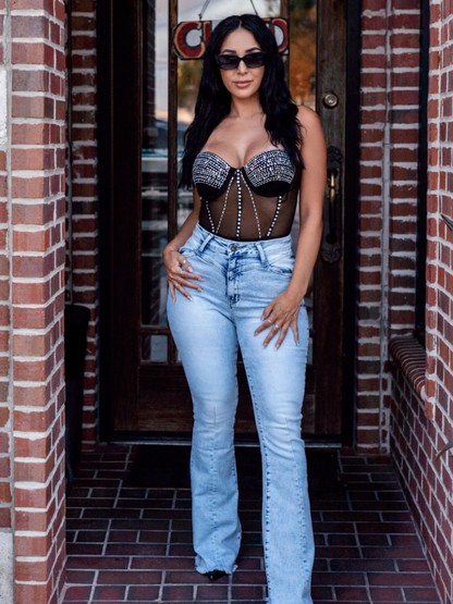 Buy our "Keep Up Flare Acid/Dark Wash Jeans" online – Willow Boutique Clothing. Shop stylish Keep Up Flare Acid/Dark Wash Jeans today.