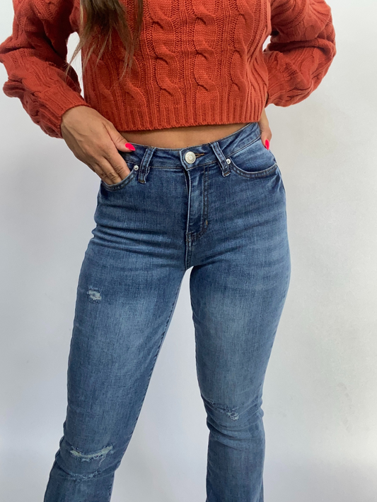 Buy our "Sarah Distressed Medium Wash Flares" online – Willow Boutique Clothing. Shop stylish Sarah Distressed Medium Wash Flares today.