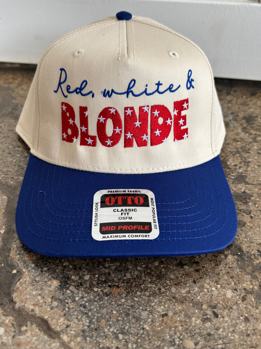 Red White & Blonde Trucker Hat