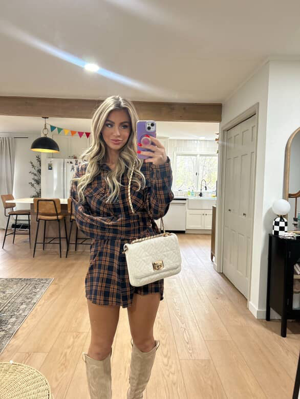 Crisp Breeze Oversized Plaid Flannel Shirt