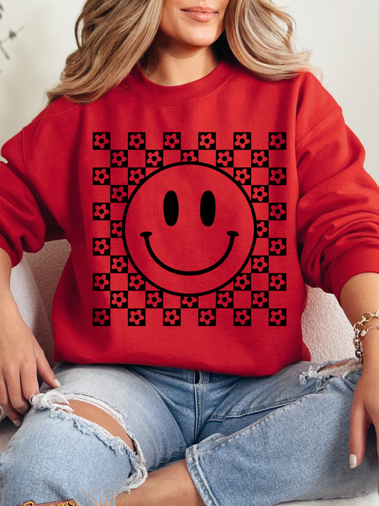 Checkered Smile Graphic