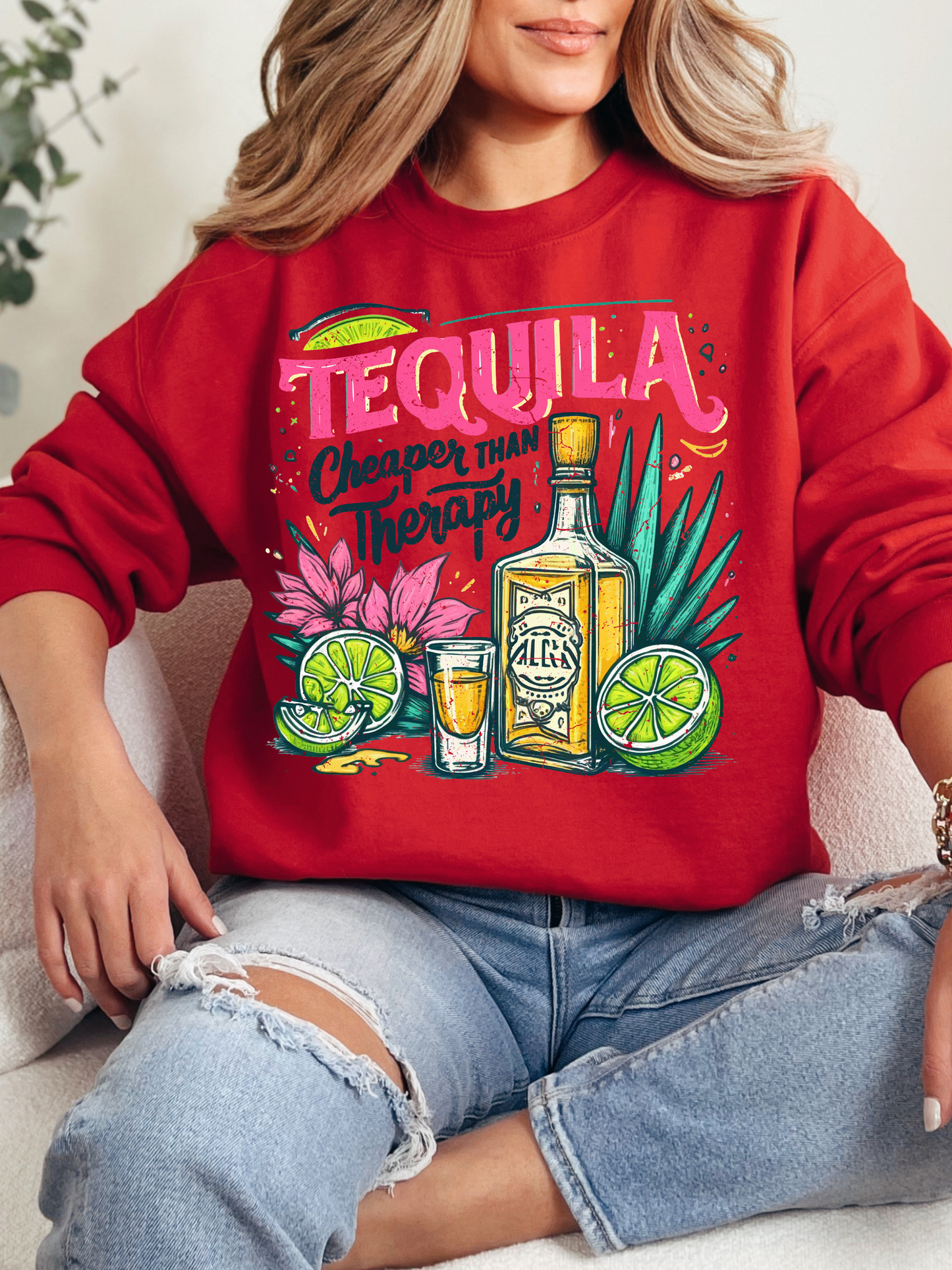 Tequila Cheaper Than Therapy Graphic