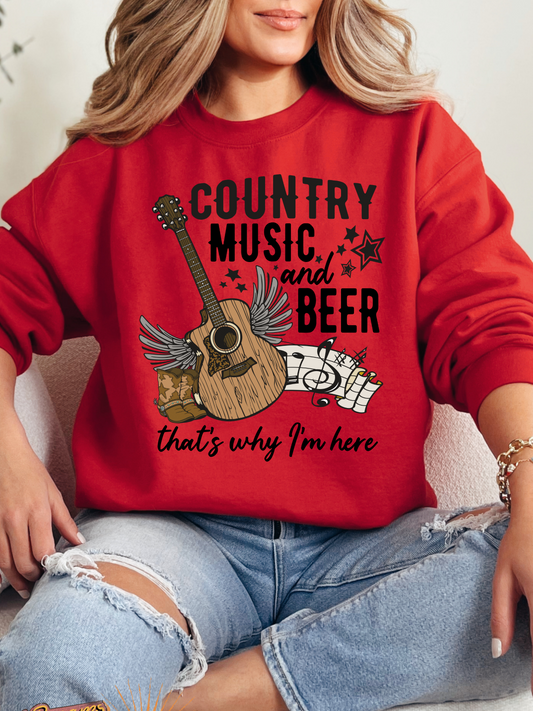 Country Music And Beer Graphic