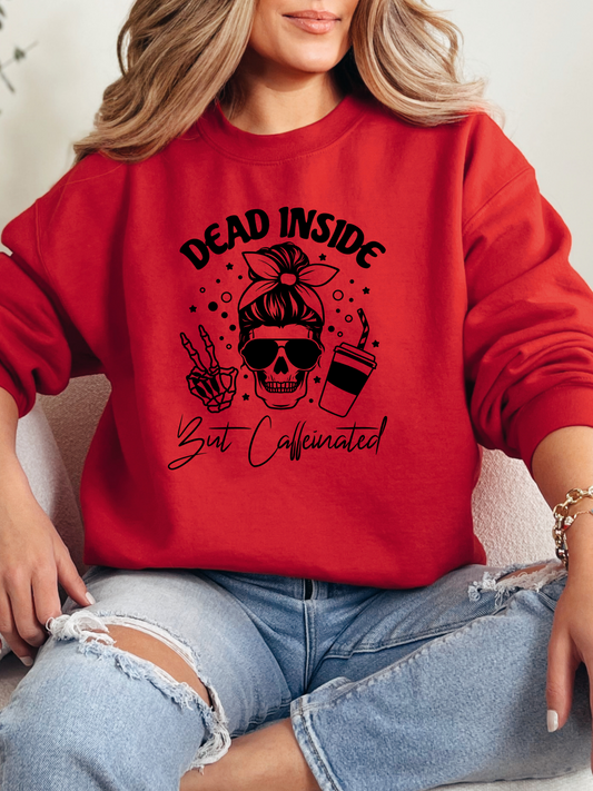 Dead Inside But Caffeinated Graphic