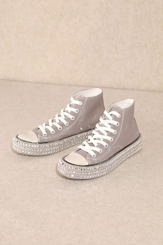 Chantel High Top Spike Studded Sneakers