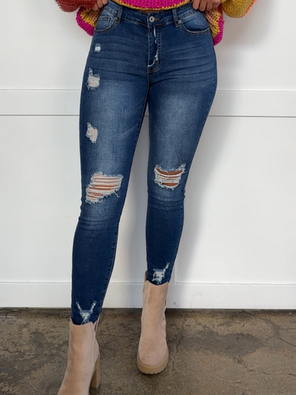 Buy our "Lexi Distressed Skinny Jeans with Pockets" online – Willow Boutique Clothing. Shop stylish Lexi Distressed Skinny Jeans with Pockets today.
