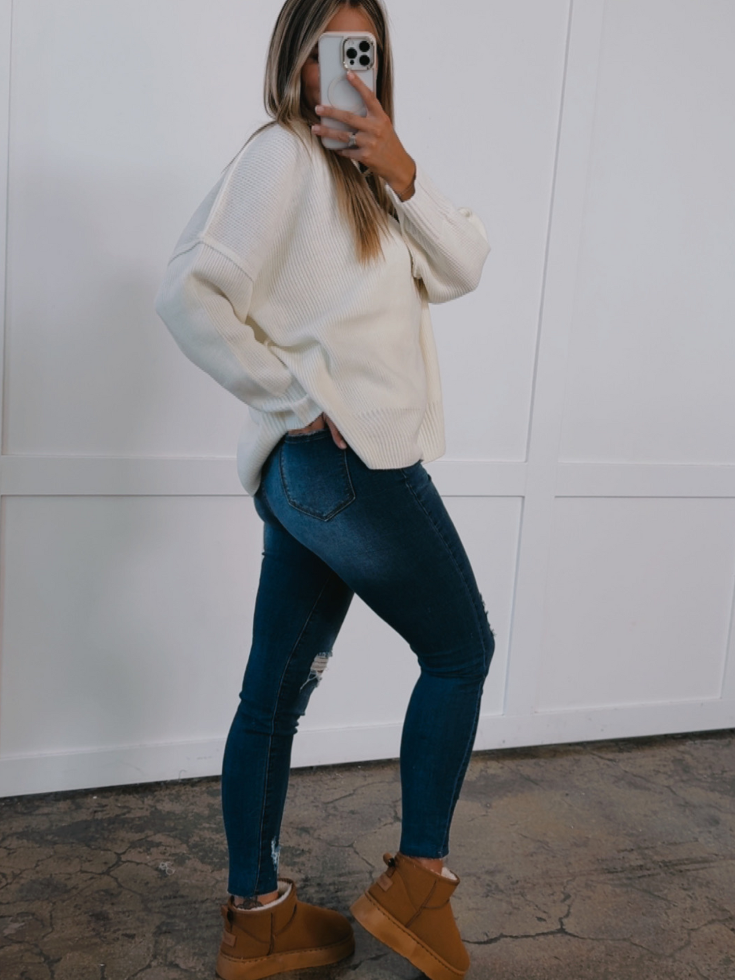 Buy our "Lexi Distressed Skinny Jeans with Pockets" online – Willow Boutique Clothing. Shop stylish Lexi Distressed Skinny Jeans with Pockets today.
