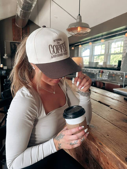 Runnin' on Coffee & Good Vibes Trucker Hat