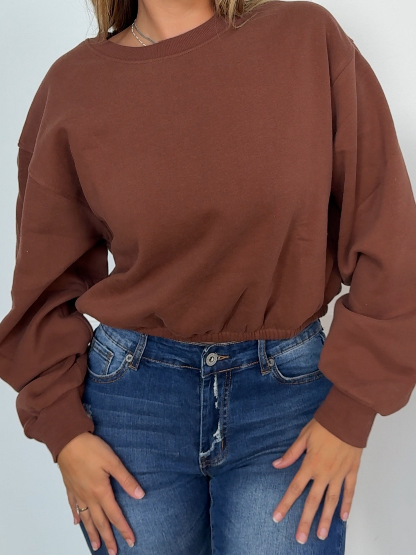 Pullover Babe Cropped Crewneck