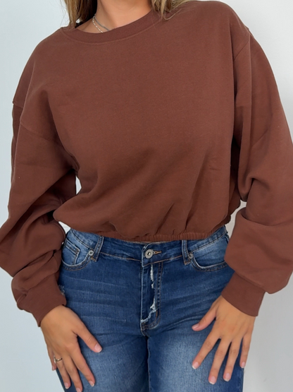 Pullover Babe Cropped Crewneck