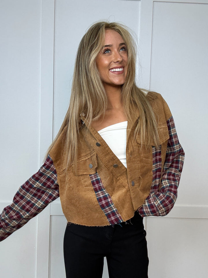 Buy our "Fall Leaves Plaid Cropped Shacket" online – Willow Boutique Clothing. Shop stylish Fall Leaves Plaid Cropped Shacket today.