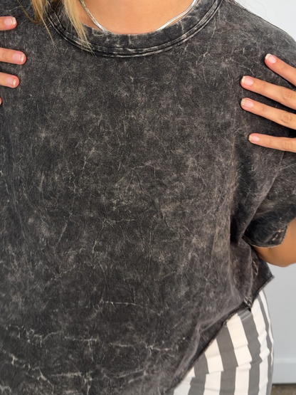 Buy our "Ash Black Acid Crinkle - Washed Oversized T-Shirt" online – Willow Boutique Clothing. Shop stylish Ash Black Acid Crinkle - Washed Oversized T-Shirt today.