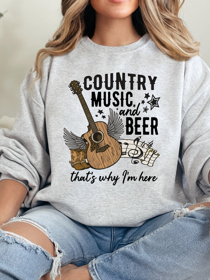 Country Music And Beer Graphic