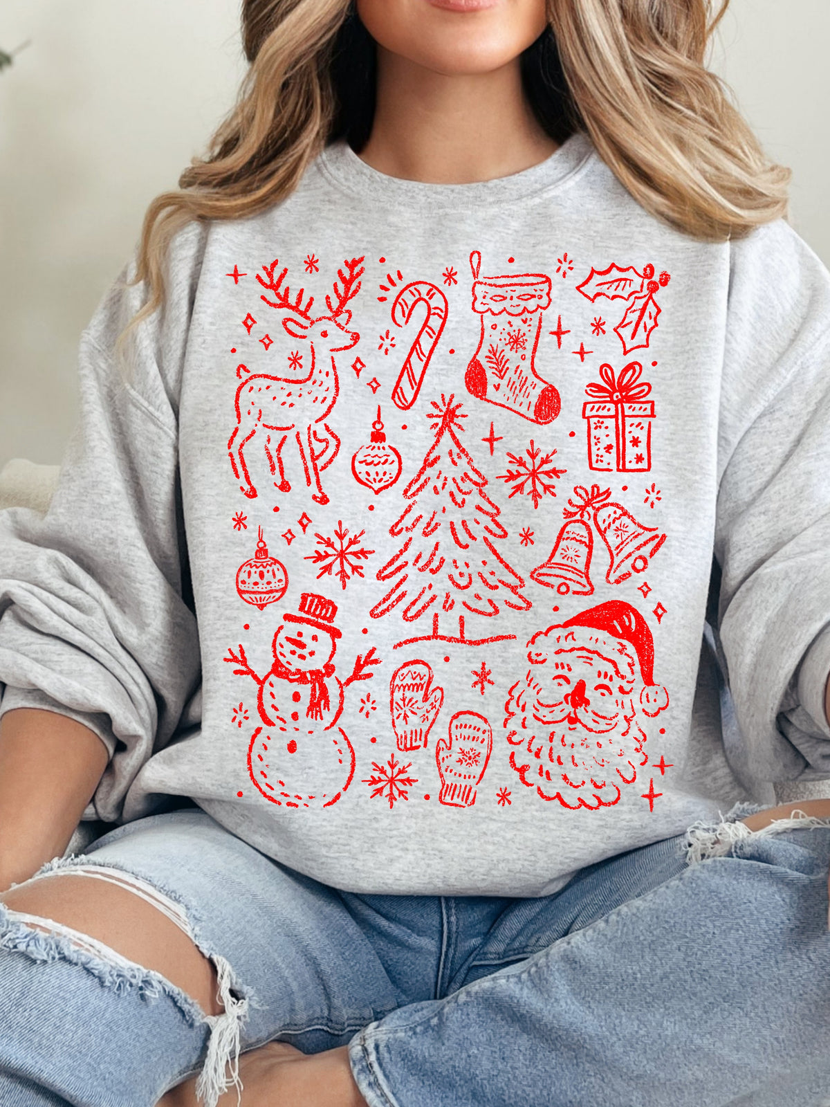 Whimsical Christmas Graphic Crewneck