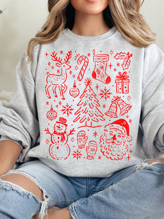 Whimsical Christmas Graphic Crewneck