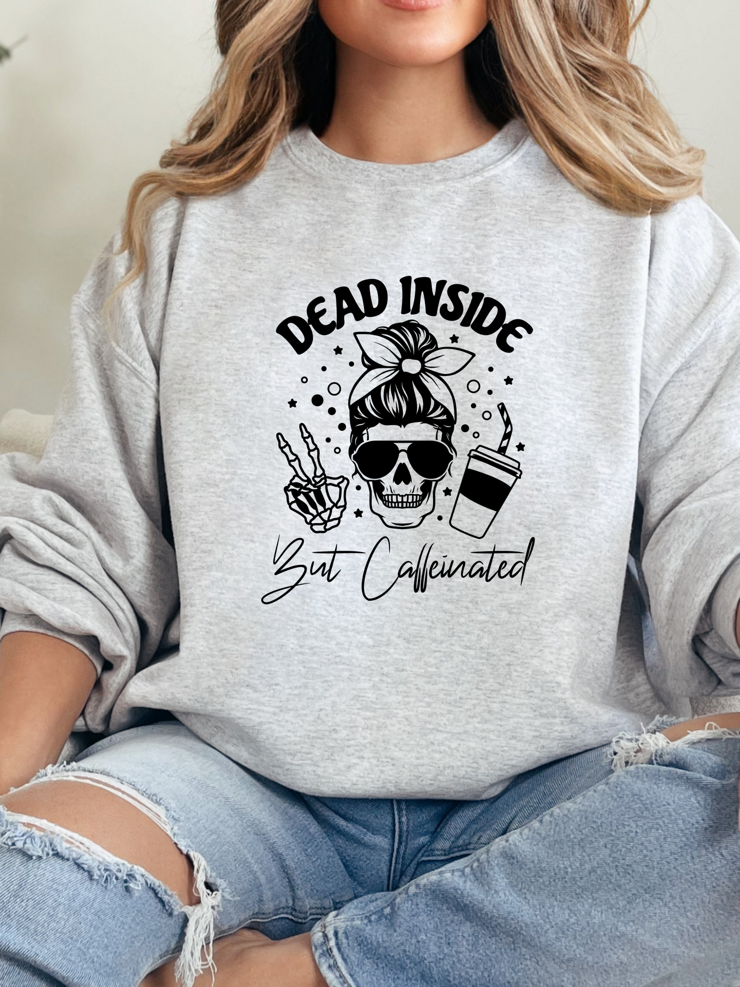 Dead Inside But Caffeinated Graphic
