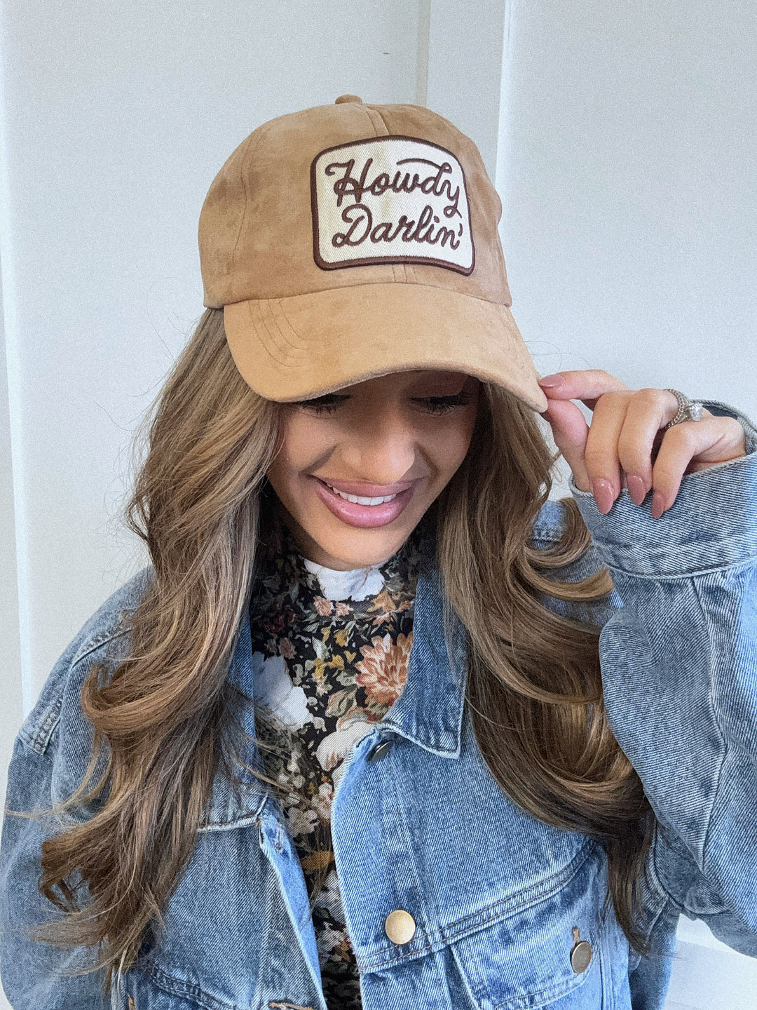 Howdy Darlin' Suede Patch Baseball Cap