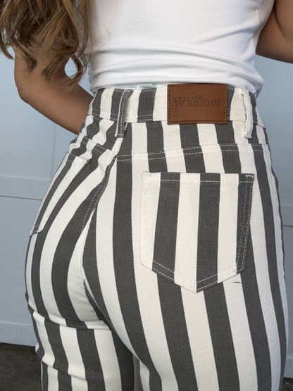 Buy our "Farrah Broadway Girl Striped Flares" online – Willow Boutique Clothing. Shop stylish Farrah Broadway Girl Striped Flares today.