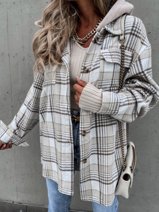 Buy our "PREORDER: Darby Plaid Dropped Shoulder Hooded Jacket" online – Willow Boutique Clothing. Shop stylish PREORDER: Darby Plaid Dropped Shoulder Hooded Jacket today.