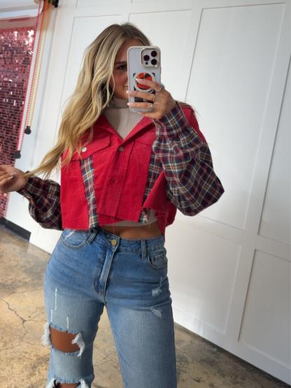 Buy our "Fall Leaves Plaid Cropped Shacket" online – Willow Boutique Clothing. Shop stylish Fall Leaves Plaid Cropped Shacket today.