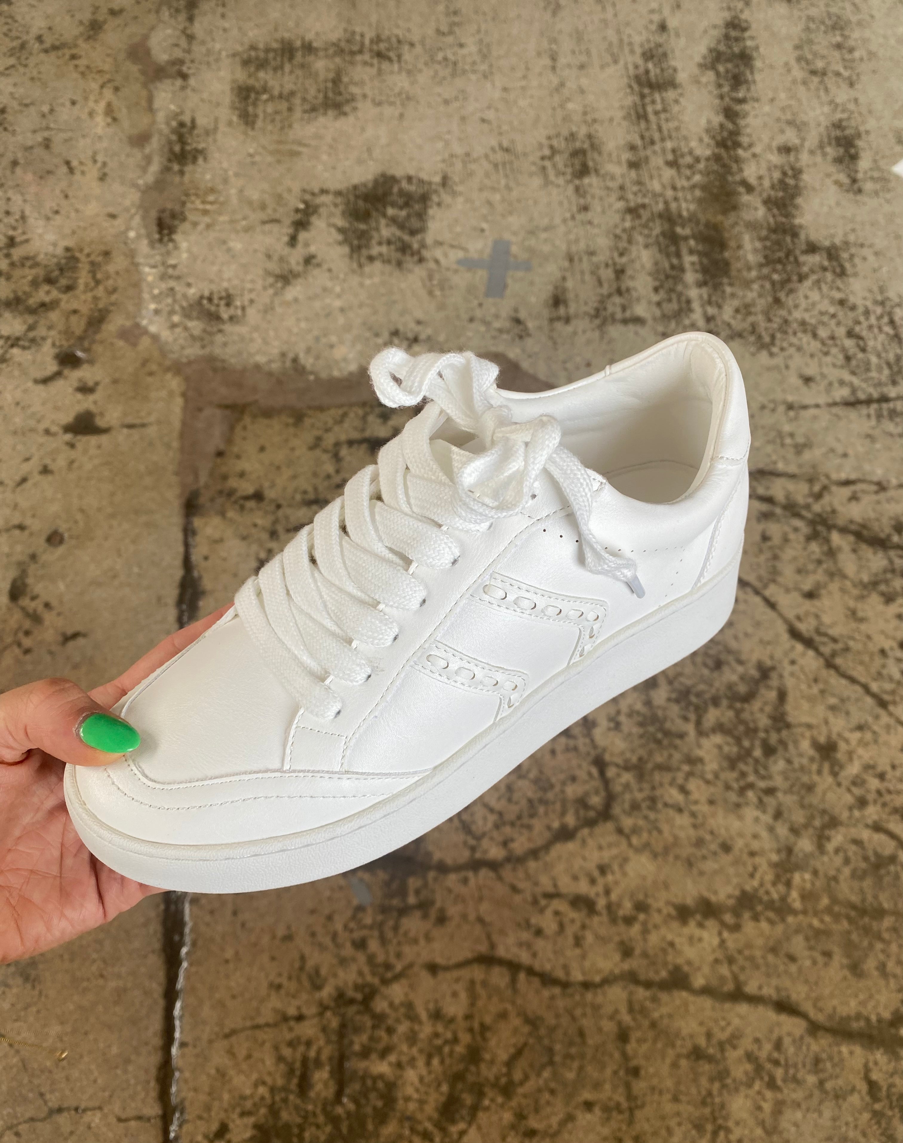 Adalee White Stitch Sneakers