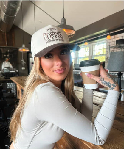 Runnin' on Coffee & Good Vibes Trucker Hat