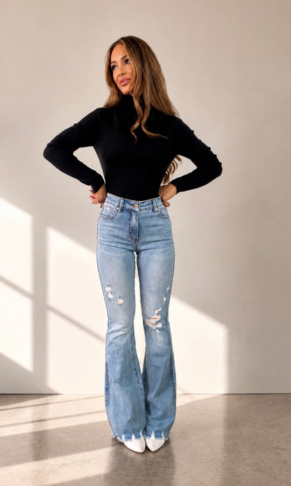 Viral Cindy High Rise Tummy Control Destroy Flare
