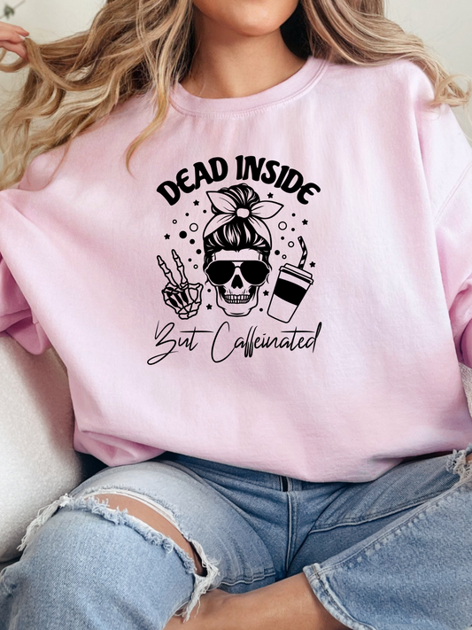 Dead Inside But Caffeinated Graphic