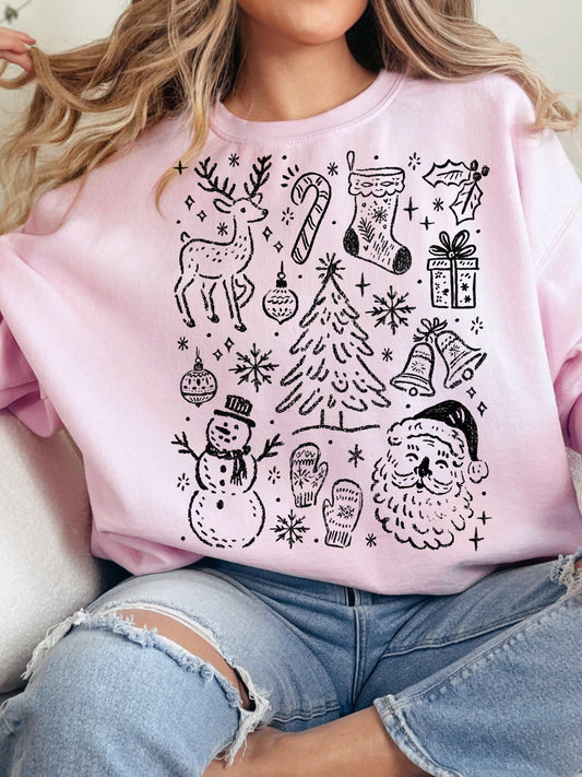 Whimsical Christmas Graphic Crewneck