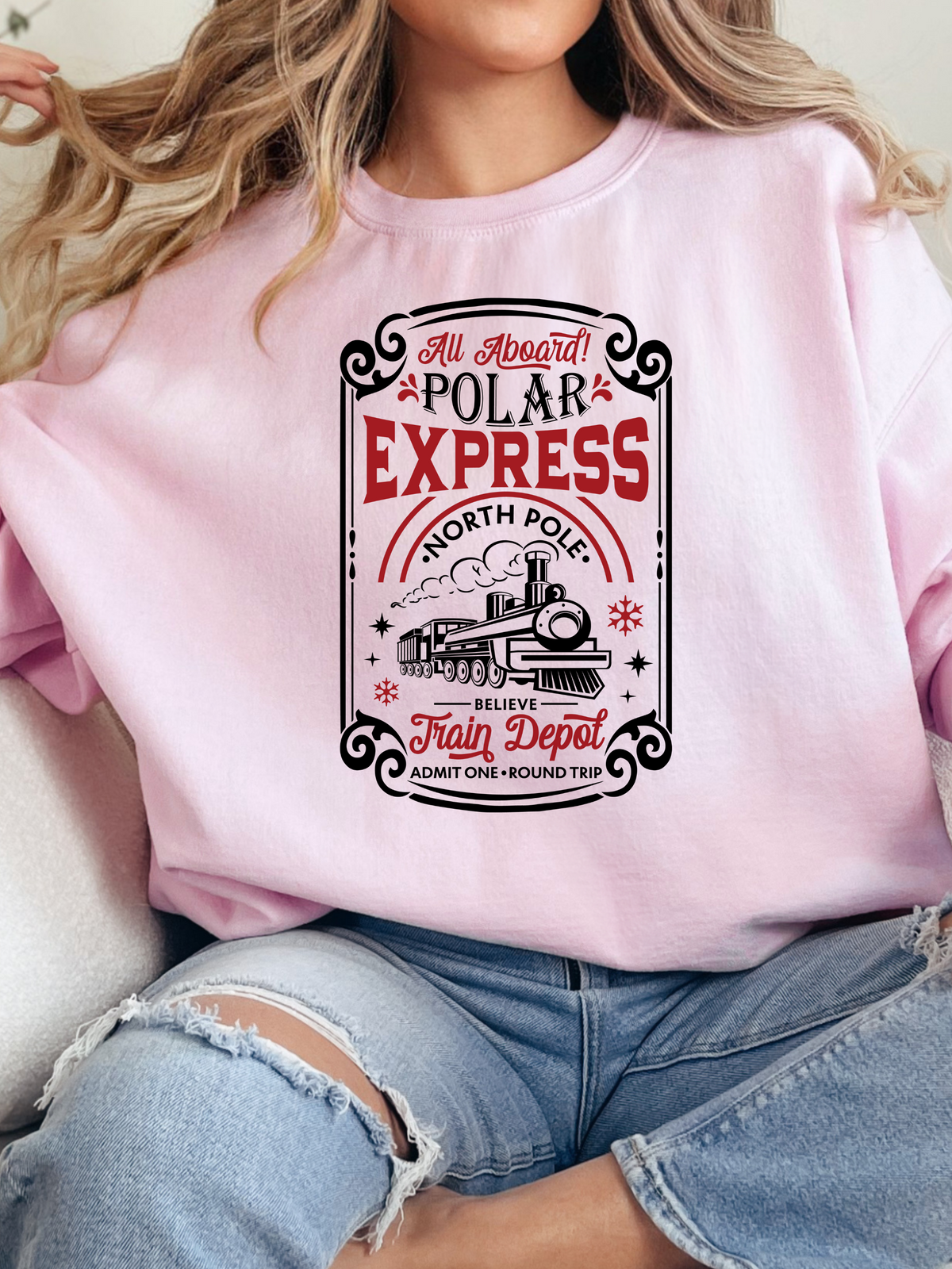 All Aboard North Pole Train Depot Graphic