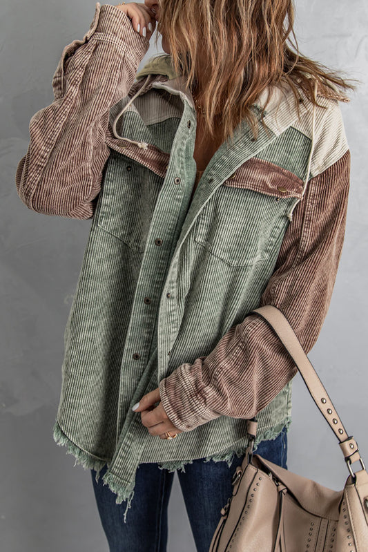Buy our "PREORDER: Bellamy Snap Front Hooded Corduroy Shacket" online – Willow Boutique Clothing. Shop stylish PREORDER: Bellamy Snap Front Hooded Corduroy Shacket today.