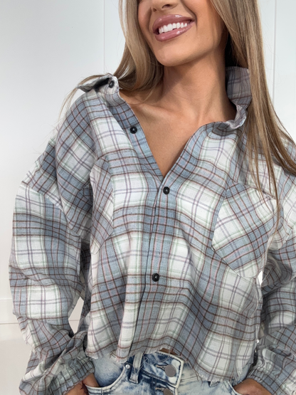 Buy our "Rory Plaid Cropped Flannel" online – Willow Boutique Clothing. Shop stylish Rory Plaid Cropped Flannel today.