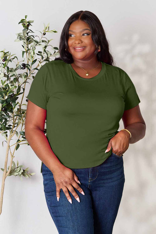 Buy our "Renee Round Neck Short Sleeve T-Shirt" online – Willow Boutique Clothing. Shop stylish Renee Round Neck Short Sleeve T-Shirt today.
