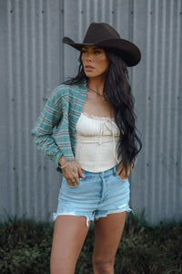 Saylor Distressed Denim Shorts - Light Wash